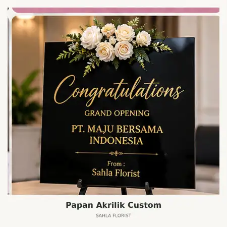 Papan Bunga Akrilik Mulyorejo